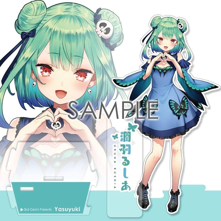 新品　【モーリーオンライン限定】ホロライブ　アクリルスタンド　潤羽るしあ ホロライブ アクリルスタンド【潤羽るしあ＆天音かなた